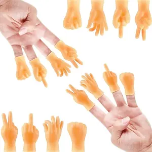 Hot Selling TIK Tok Rubber Mini Cute Massage Tool Left Right Cat Teasing Finger Hands Puppets Toy Tiny Hands