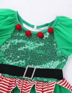 Disfraz de Hada Elfa para Niñas, Disfraz de TV y Películas, Tutú de Malla con Lentejuelas, Vestido de Navidad - Product Image 5