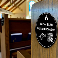 Etiquetas NFC programadas de PVC personalizadas, códigos QR y tarjetas NFC de PVC para actividades diarias en la iglesia, pegatinas para asientos de iglesia.