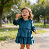 Robe à volants à manches longues en velours pour petite fille, robe de princesse pour fête, mode pour enfants