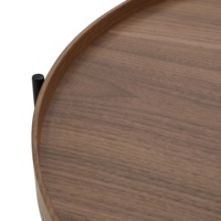 Unité créative marron salon avec table à thé nuage irrégulier de style ferme en table basse moderne en bois