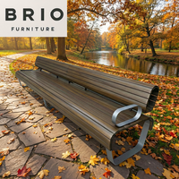 Banc en plastique anti-corrosion pour parcs, rues et espaces publics, mobilier d'extérieur commercial durable, banc de parc avec dossier