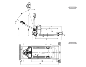Transpallet Elettrico a Conduzione Manuale EPT20-15ET da 1,5 T con Forche da 1150mm e <span class=keywords><strong>Dimensioni</strong></span> 1150x560 per Logistica di Magazzino - Product Image 6