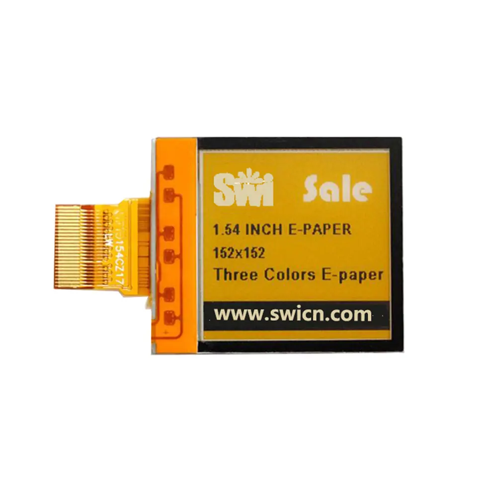 1.54 Inci 152X152 Piksel Resolusi Putih/Hitam/Merah/Kuning Warna Layar E-paper IC SSD1675