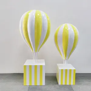 Dernière montgolfière en fibre de verre Ballon géant en fibre de verre pour décoration de fenêtre de magasin de douche de bébé de fête de mariage