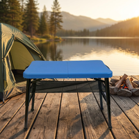 Ensemble table et tabourets pliables, légers, portables, réglables en hauteur, faciles à nettoyer, en plastique, pour extérieur