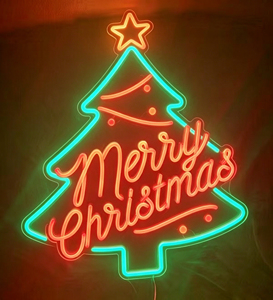 Decoración de pared de acrílico transparente con LED de neón USB personalizable, ideal para Navidad, empresas, hospitales y fiestas de cumpleaños. - Product Image 2