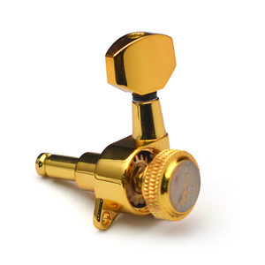 SAPHUEギターロックチューナー1:18ロックストリングチューニングキーペグマシンヘッド、六角形ハンドル交換用ゴールド - Product Image 2