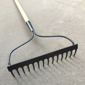 Râteau polyvalent en acier au manganèse pour l'agriculture et le jardin, idéal pour la gestion des feuilles et du sol - Product Image 6