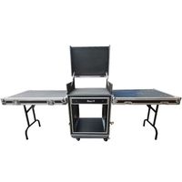 Flight case en aluminium personnalisable 4U 6U 12U pour équipement d'éclairage de scène, valises de transport portables en aluminium avec racks pour amplificateurs