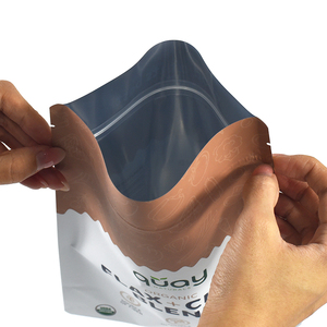 Conception personnalisée Nouveau matériau Finition douce au toucher Pochette debout <span class=keywords><strong>de</strong></span> qualité alimentaire avec fermeture à glissière solide pour les sacs en mélange <span class=keywords><strong>de</strong></span> <span class=keywords><strong>lin</strong></span> et <span class=keywords><strong>de</strong></span> chia Mylar - Product Image 5