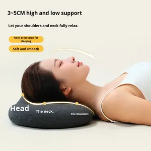 Almohada <span class=keywords><strong>de</strong></span> Espuma Viscoelástica Ultrafina <span class=keywords><strong>de</strong></span> Baja Presión para <span class=keywords><strong>Dormir</strong></span> Boca Abajo, con Soporte Cervical, Funda Extraíble y Lavable, Forma Ovalada - Product Image 5