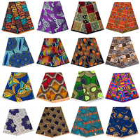 Vente en gros de tissu africain à imprimé géométrique double face en polyester 100% à cible élevée pour vêtements