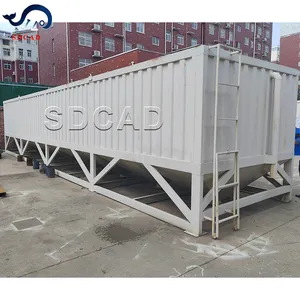 SDCAD customized 100ton gypsum horizontal low profile /tank/Cement warehouse/hopper