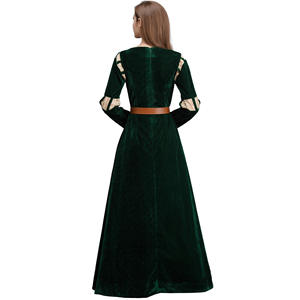 Vestido de corte verde para Mujer <span class=keywords><strong>Princesa</strong></span> Melinda de <span class=keywords><strong>Brave</strong></span> Legends Cosplay disfraz para Halloween - Product Image 6