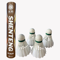 STNO 10 Volants de badminton en plumes de canard - Balles de sport de haute qualité pour l'entraînement et la compétition, adaptées aux clubs et aux familles