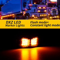 DXZ Universal 18 LED IP67 Auto LKW Farbige Rockbeleuchtung Seitenmarkierungsleuchten Blitzende Außenbeleuchtung Ambiente-Licht Signalwarnleuchte Auto