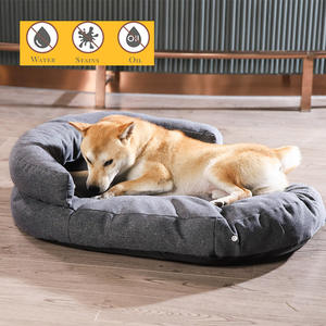 <span class=keywords><strong>Pet</strong></span> <span class=keywords><strong>Bed</strong></span> Factory Hot Selling Erweiterbare 2-Wege-Verwendung Design Flecken abweisende wasser abweisende ovale Hunde matratze Bett - Product Image 1
