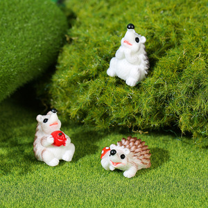 ตุ๊กตาเม่นจิ๋ว งานฝีมือเรซิ่น ตกแต่งตู้ไม้เลี้ยงสัตว์ขนาดเล็ก ของประดับรูปสัตว์ขนาดเล็ก - Product Image 3