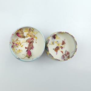 Vente en gros de pots à bougies à motifs de 2 oz et 4 oz avec couvercles, dans des contenants en métal, pour la fragrance d'intérieur - Product Image 1