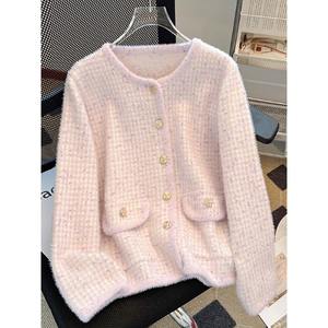 批发2026年春季新款时尚优雅气质圆领长袖针织开衫简约女式毛衣 - Product Image 2