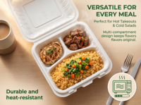 Boîte à lunch pliable jetable Fude en PP de qualité alimentaire, style américain, 9x6 pouces, épaisseur 2mm, pour burgers à emporter, personnalisable