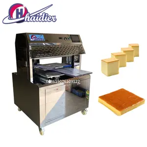 Professionele Bakkerij Machines Droge Cake Maken Machine Diagonaal Snijmachine Voor Ronde Sheet Cake