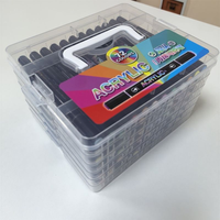 Bestationery – Lot de marqueurs acryliques permanents double pointe pour graffiti et coloriage, stylos de peinture acrylique à double embout