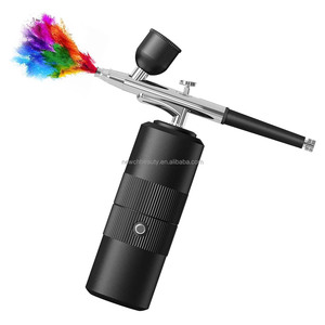 Mini compresseur d'aérographe rechargeable avec pistolet d'aérographe sans fil 20 PSI, stylo d'aérographe pour maquillage, peinture de modèles DIY, tatouages - Product Image 2
