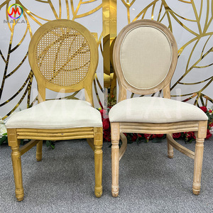 Ventas directas de fábrica apilable reticulum redondo trasero madera Louis silla fiesta sillas de madera para comedor eventos Hotel - Product Image 2