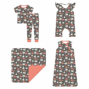 <span class=keywords><strong>Vente</strong></span> chaude, impression personnalisée, tissu en bambou super doux, <span class=keywords><strong>vente</strong></span> en gros de vêtements pour bébés tricotés, approvisionnement ODM, barboteuse longue pour nouveau-né avec fermeture éclair - Product Image 2
