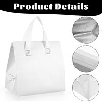 Petit sac isotherme jetable pour repas à emporter, sac de courses pour le déjeuner, sac thermique doublé d'aluminium, vente en gros
