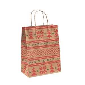 Bolsa de Papel Kraft Biodegradable Ecológica Personalizada con su Propio Logotipo para Regalos de Navidad o Cumpleaños, con Asa - Product Image 4