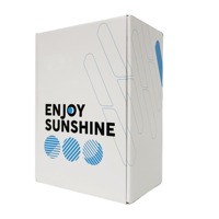 Boîtes d'expédition en carton ondulé blanc avec serrure à languette de chapeau de soleil imprimé personnalisé