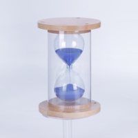 Sablier en bambou écologique pour la préparation du thé, la méditation, la décoration de bureau à domicile, sablier en bois minimaliste, cadeau