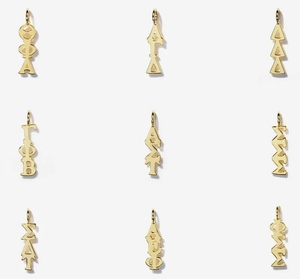 Collar con Colgante de Letra Griega Kappa Delta KD, Minimalista, de Acero Inoxidable, Impermeable, para Hermandad - Product Image 6