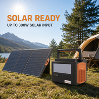 Générateur solaire portable Lezet 1152Wh, station d'alimentation AC 1200W max avec entrée solaire et port de charge pour véhicule