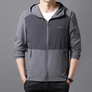 Neue Herren Sonnenschutz kleidung Nylon Sommer Anti Ultraviolett Atmungsaktive Licht Wind jacke Cool Coat Haut kleidung