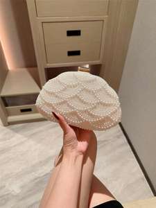 Elegante Bolso de Mano de Perlas para Fiesta con Cadena y Forro de Poliéster, Ideal para Vestidos de Gala y Eventos Formales - Product Image 6