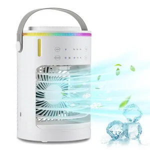 Portable Mini Cooling Fan Air Conditioner Humidifier Fan Small Water Portable Cooler Fan With Light%