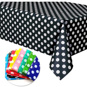 Hotel Travel Living Room Luxury Party <strong>Birthday</strong> <strong>Table</strong> Cloth Dot <strong>Table</strong> Cover Disposable Plastic Tablecloth - Product Image 1