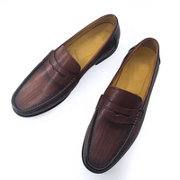 Chaussures pour hommes en cuir véritable huilé marron, style mocassins plats, confortables, pour le bureau et la marche, décontractées et professionnelles, prix d'usine, vente en gros