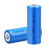 Baterai 3.6v 18650 Isi Ulang Silinder Lithium Ion 18500 1800mAh 2000mAh 3.7v Sel Baterai Li Ion untuk Senter