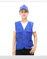 Chemise publicitaire multi-poches personnalisée, Vêtements de travail imperméables et sûrs, Gilet de journaliste avec logo, Gilet de bénévole en gros