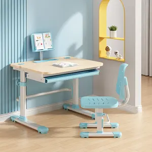 Домашний Детский обучающий стол и стул с лампой письменный стол детский стол и стул можно поднять Рабочий стол для студентов