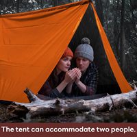 Tente de survie thermique portable en feuille de Mylar imperméable pour 2 personnes pour le camping