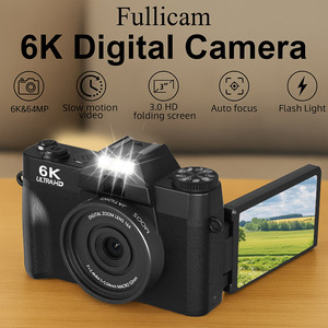 6K 16X Zoom Numérique 64MP Vlog Enregistreur Vidéo <span class=keywords><strong>YouTube</strong></span> 3 ''180 ° Flip Screen WiFi Appareil <span class=keywords><strong>Photo</strong></span> Numérique Avec Flash - Product Image 6