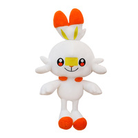 Peluche Pokémon Super Douce Lapin Flammé & Petit Elfe, Compagnon de Bureau, Jouet Anti-Stress, Poupée pour Machine à Griffes