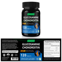 Comprimés de Glucosamine, Chondroïtine, MSM, Calcium et Collagène à Marque Blanche OEM – Complément de Soutien Articulaire et Osseux – 1500mg Glucosamine, 800mg MSM