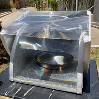 Four solaire portable d'extérieur avec panneau pliable, cuisinière solaire autoportante